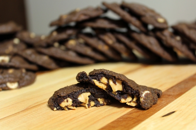 Chewy Chocolate Cookies with Peanut Butter Chips